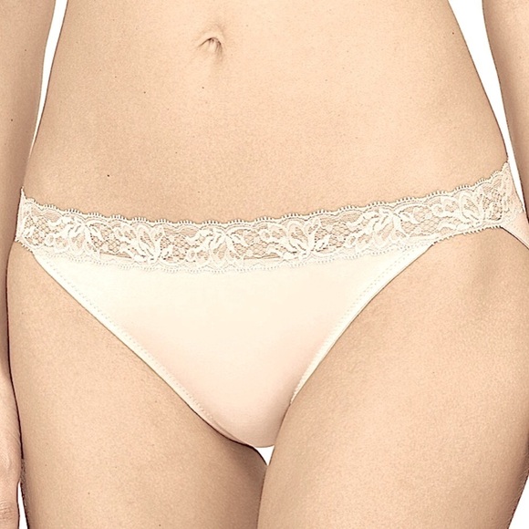 *2 PC PANTY SET / NWT NATORI DISCREET BIKINI SZ L CAMEO ROSE/ LIGHT TAN - Picture 1 of 6